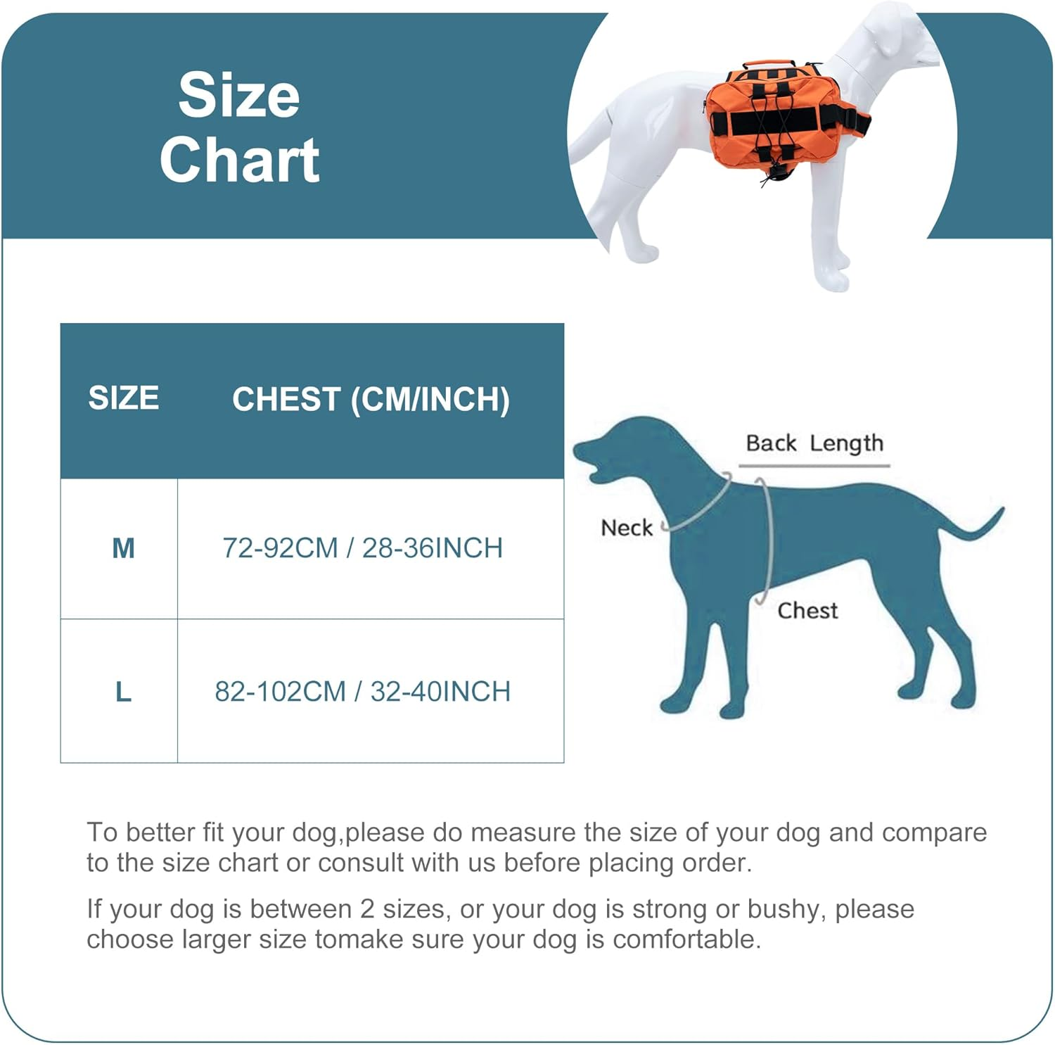 Large Dog Backpack, Outdoor Hound Saddle Bag Dog Pack with Side Pockets for Small Medium Large Dogs, Adjustable Tactical Dog Pack for Hiking, Travel, Camping, Training Gray M image number 3