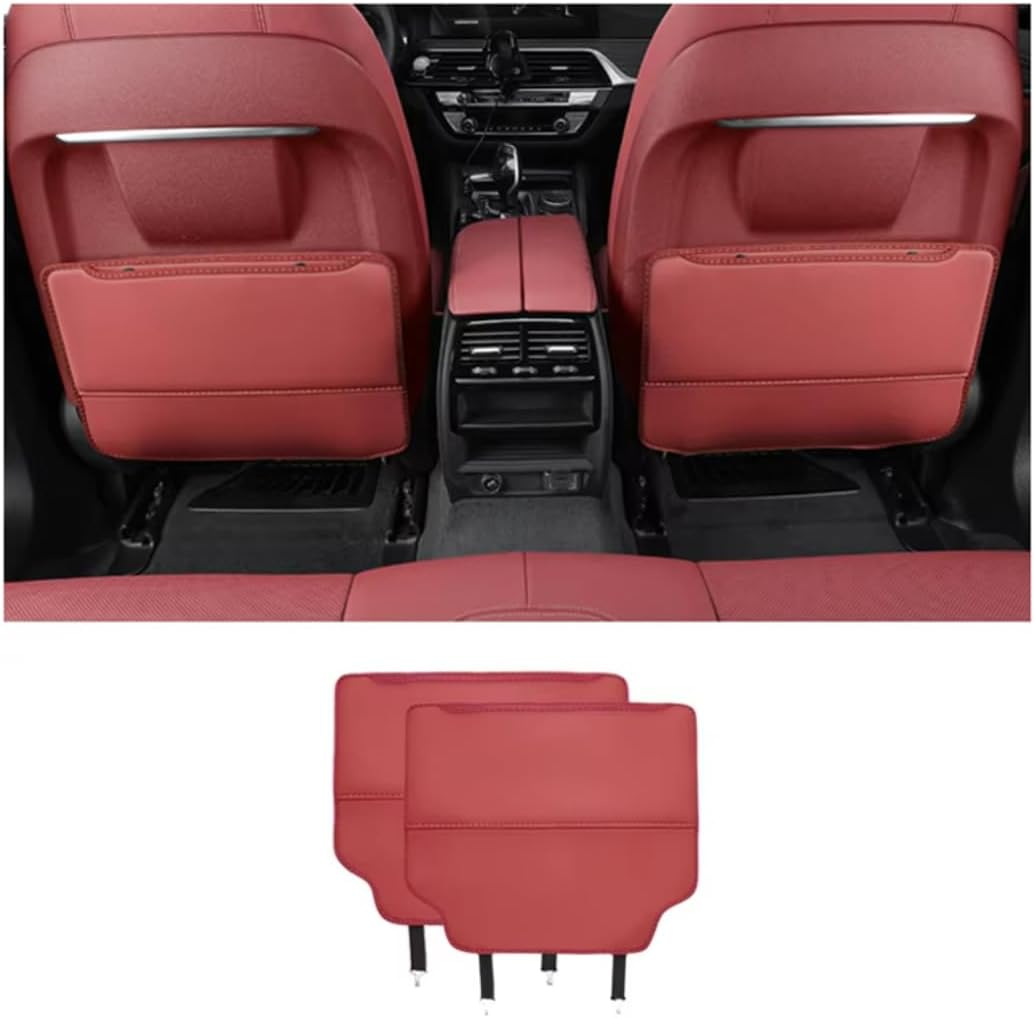 Car Kick Mats for Venza 2014-2017 (Red) Car Backrest Anti-Kick Pad Seats Back Storage Back Seats Protector Mats - Red image number 6