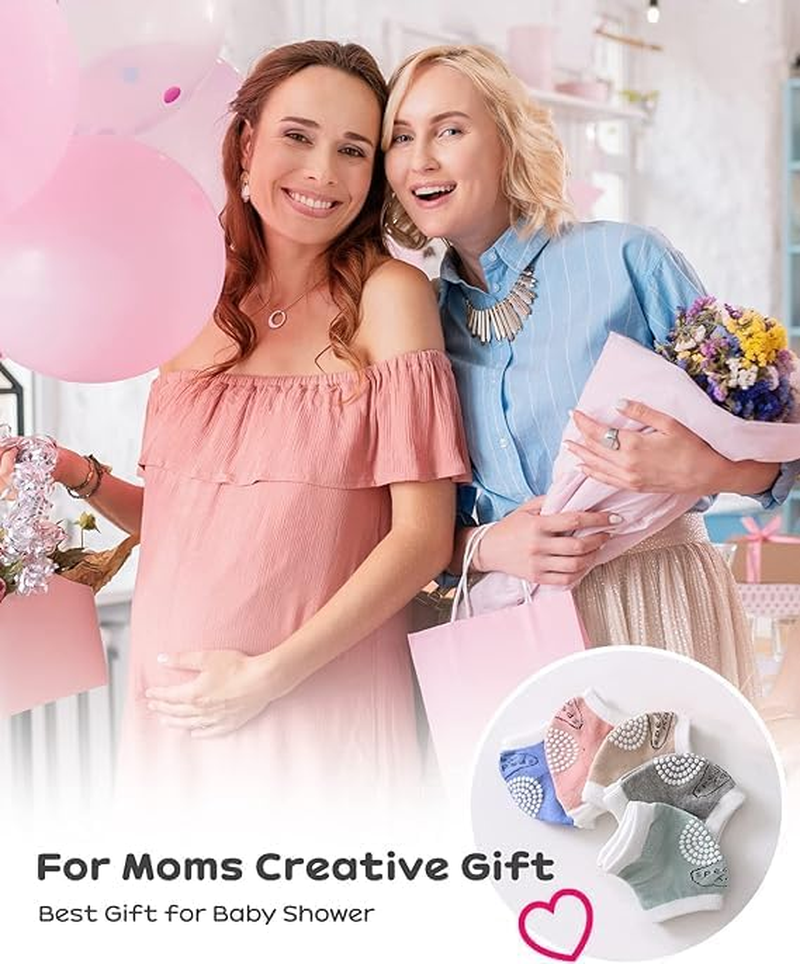 Baby Crawling Anti-Slip Knee Pads,Unisex Baby Toddlers Kneepads 5 Pairs image number 4