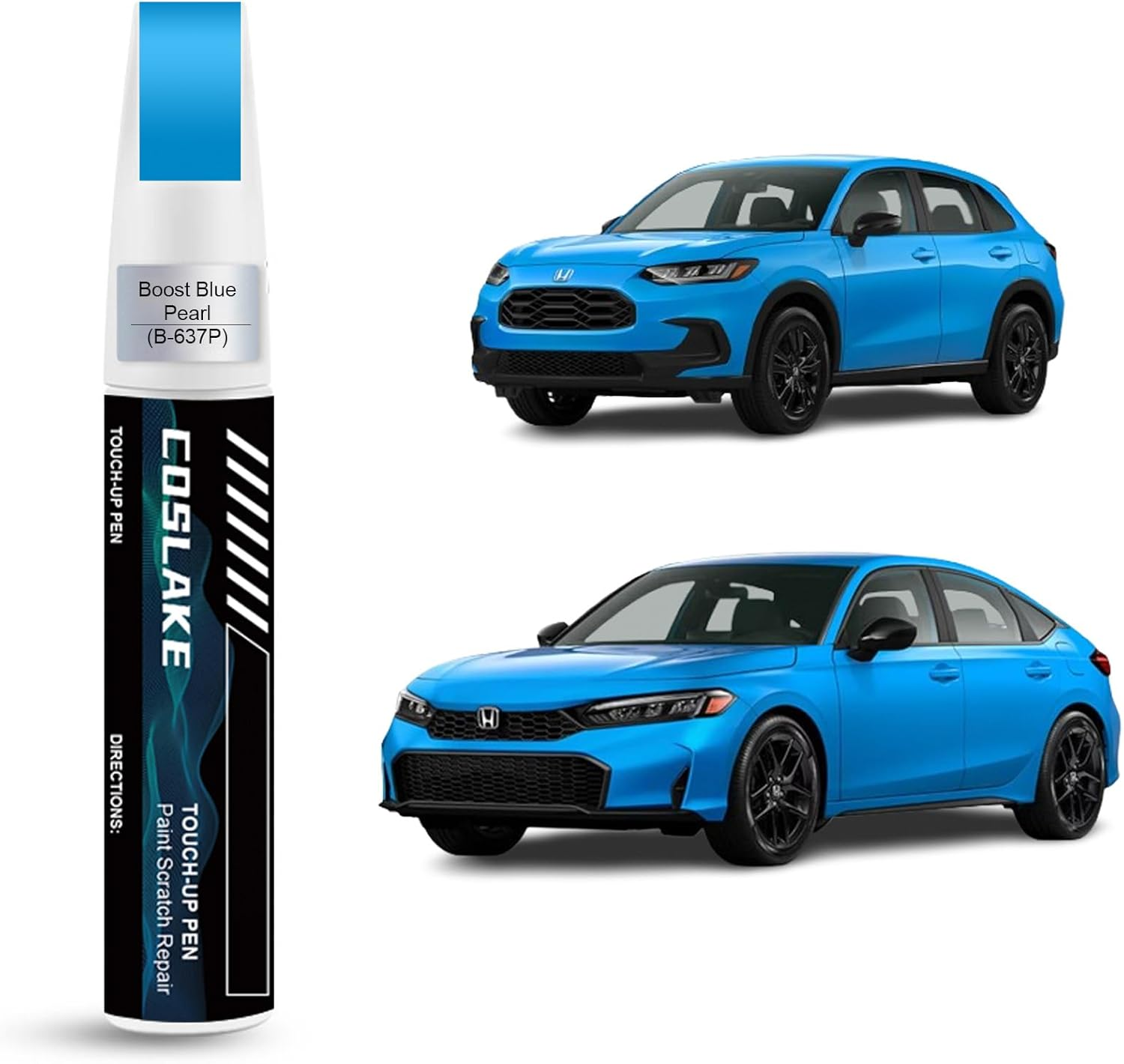 Car Touch up Paint(Canyon River Blue Metallic(B-640M)) for Honda, Car Paint Scratch Repair Kit, Quick & Easy Solution to Repair, 2 in 1 Scratch Remover Pen with Color-Matched
