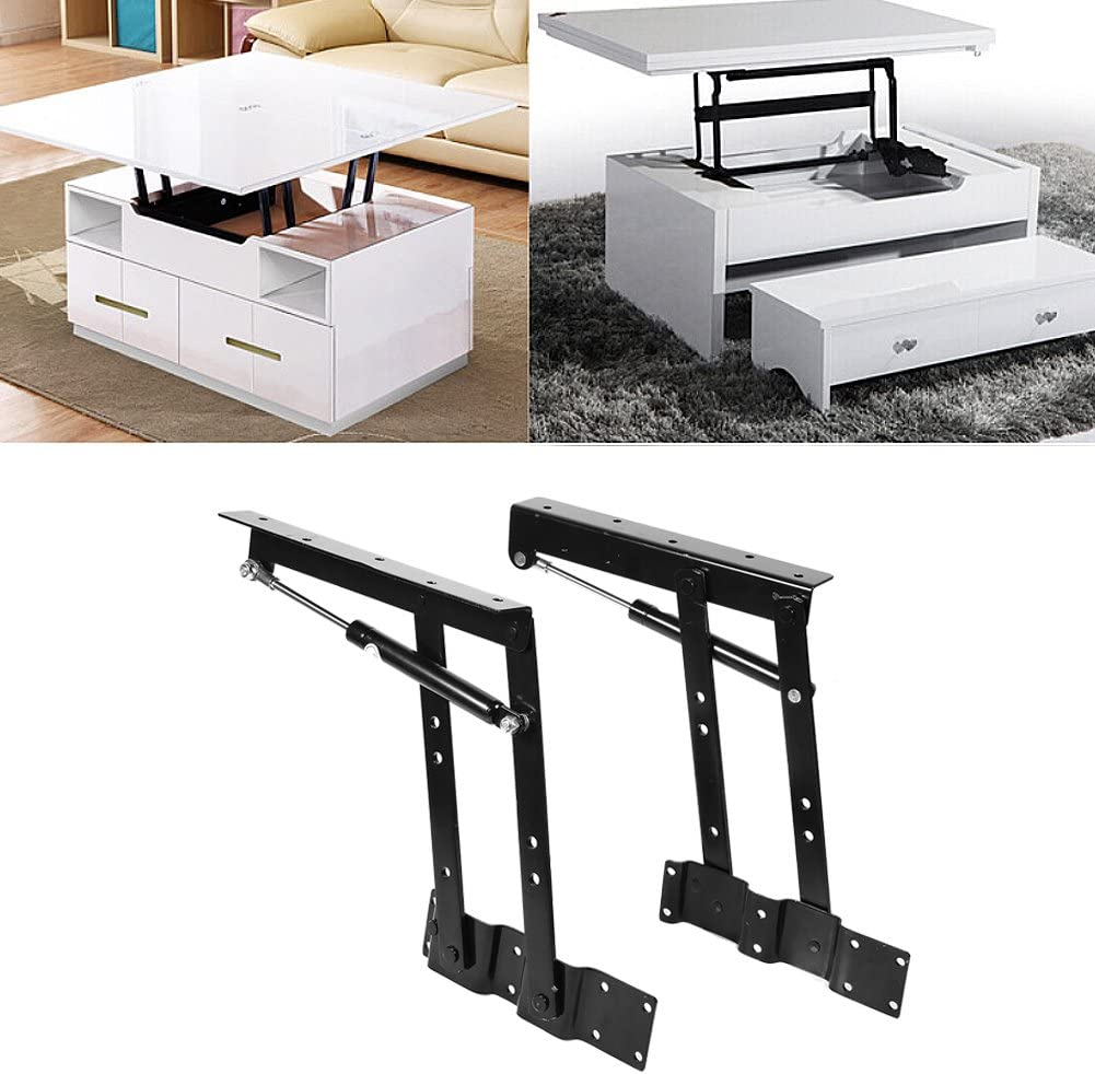 Adjustable 2PCS Folding Table Heavy Duty Household Table Lifting Frame, Lift up Hydraulic Hinge, Mechanism Hardware for Home Coffee Table Furniture Lifting Tool image number 3