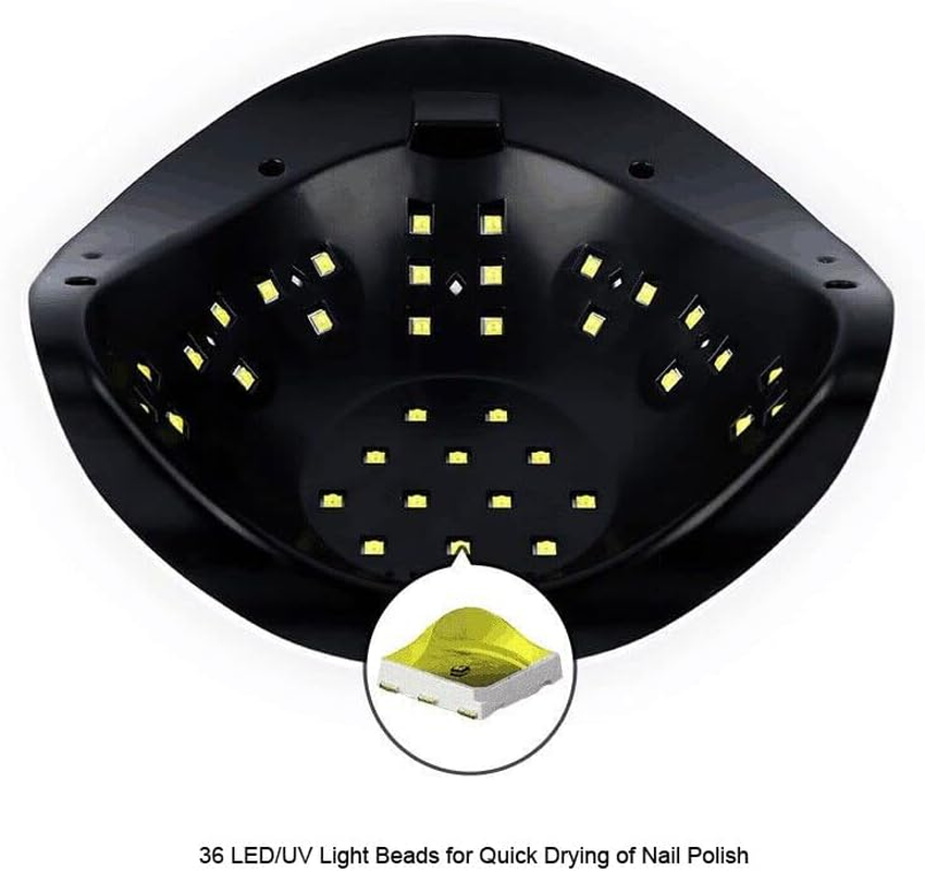 Zalati Nail Lamp 120W LED UV Light with 4 Timers Quick Drying for Nail Art Care Tool - 120W image number 2