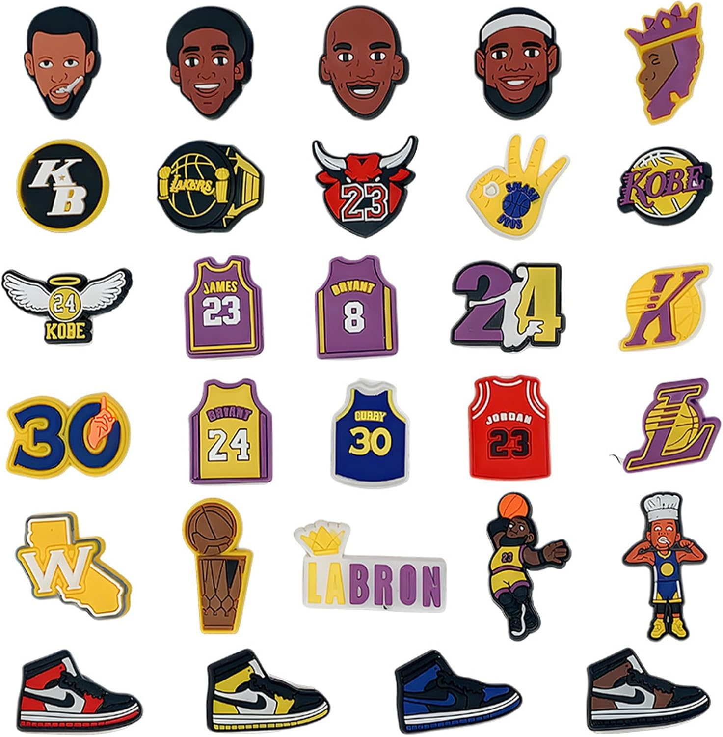 29Pack Cartoon Shoe Charms, for Clog Decoration Anime Charms for Shoes, Cute Basketball Shoe Accessories, Sneaker Jewelry for Kids Teens Girls Boys image number 4