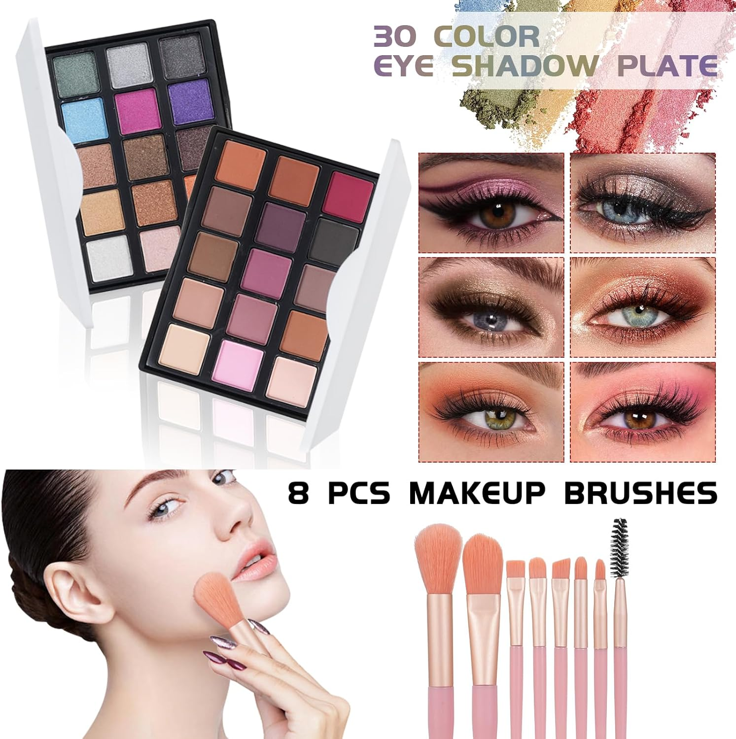 Makeup Kit for Women Girls, Makeup Gift Set for Teens, Make up Set for Girls with Eyeshadow Palette, Concealer, Lip Gloss, Brushes Set image number 2