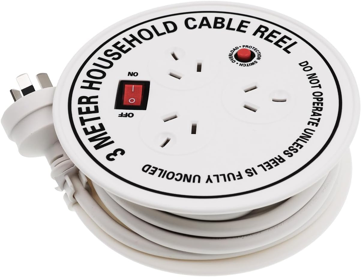 4 Outlets Power Board Overload Protection with Master Switch,Power Board with Protected Indicator Light with 1 Meter Cable SAA Apporved Safety Wall Mounted (4 Outlets with 2Xusb-A 2Xusb-C Ports) image number 5