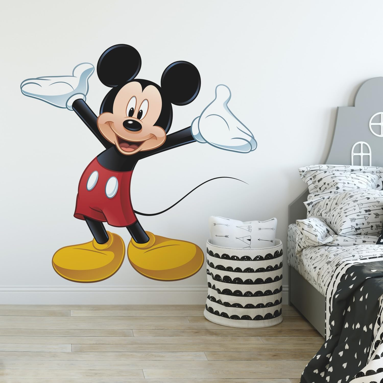 Roommates Mouse RMK1508GM: Mickey & Friends Peel & Stick Giant Wall Decal, One Size