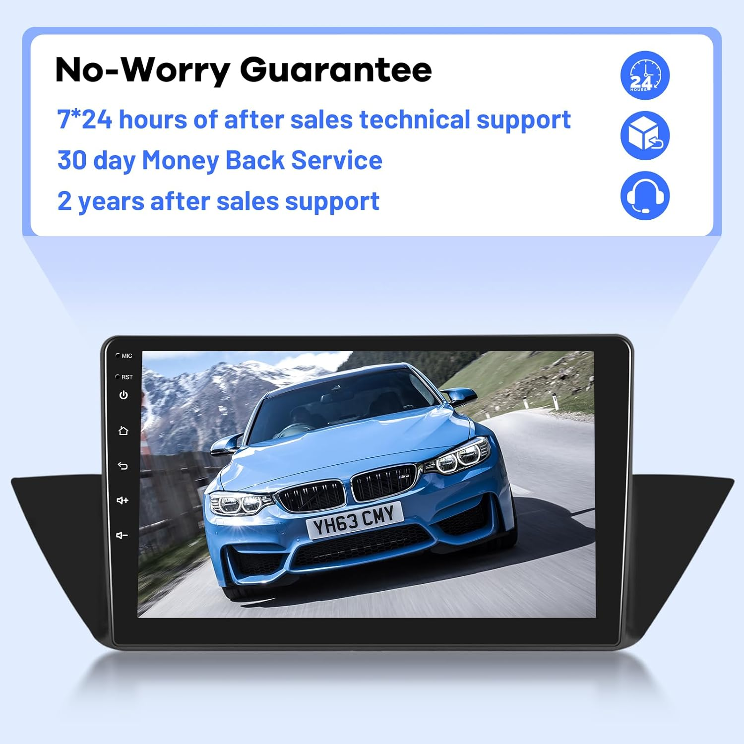 [2G+64G] Car Radio for BMW X1 E84 (2009-2015), 10 Inch Touch Screen Android 13 Car Play Stereo, Carplay/Android Auto/Eq Audio/Swc/Bluetooth + AHD Backup Camera image number 1