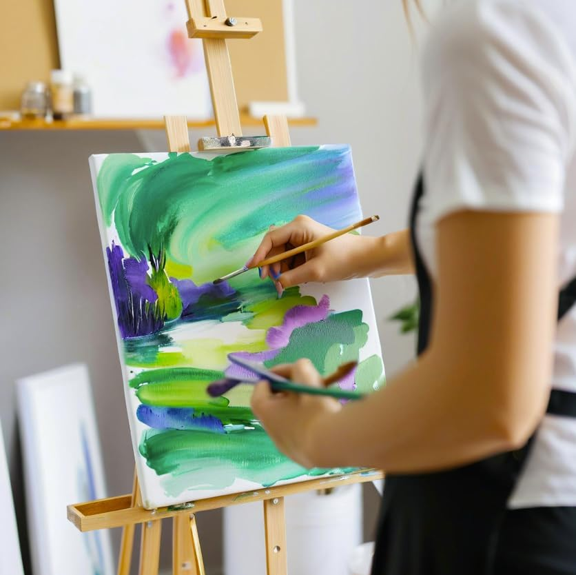 32 Pcs Paint Brushes Set for Acrylic Painting,Watercolor,Oil，Inks，Gouache，Crafts, Brush Tip with Flat，Round, Angle，Filbert,Flat, Fan, Detail Brushes，Paint Brush Set for Artists and Beginners image number 5