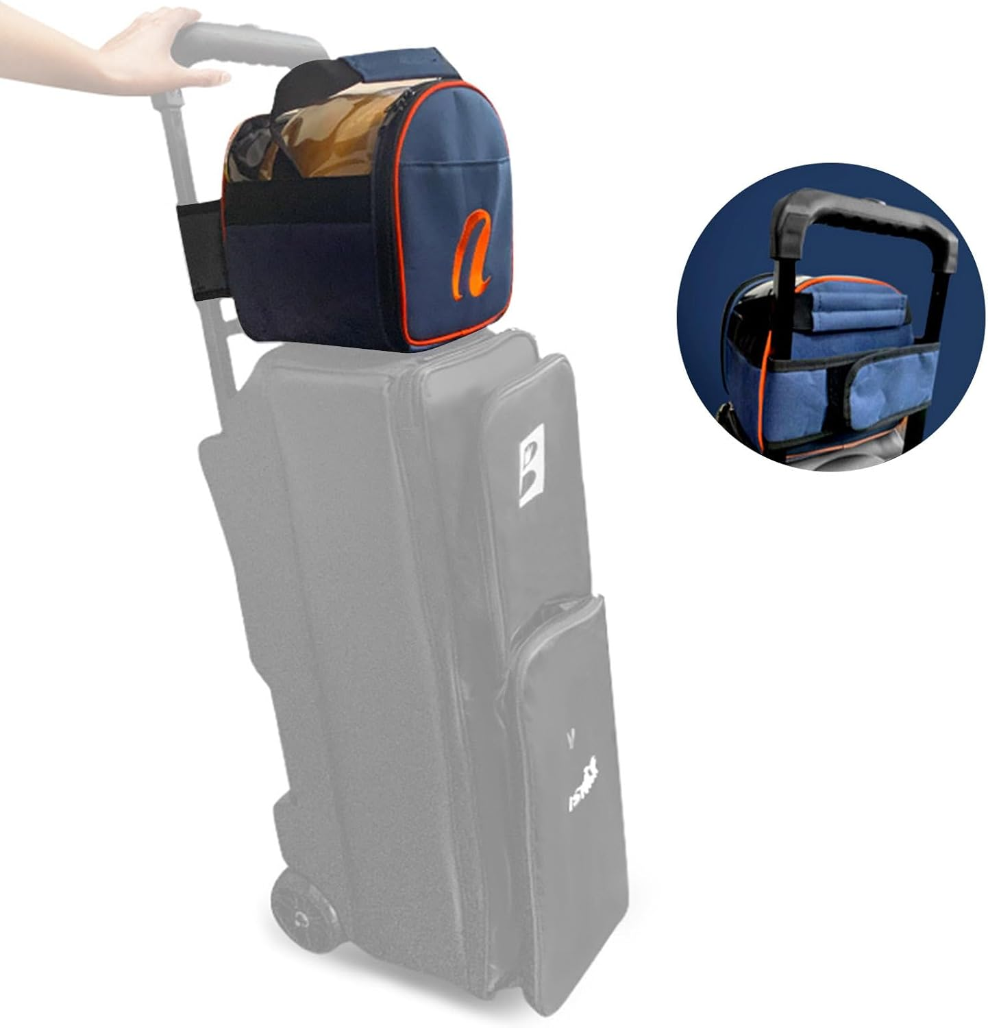 Bowling Tote Bag - 20 X 23 X 22 Cm, Portable Tote Bag, 1680 Fabric Holder, Sturdy Bag with Padded Handle, Secure Base | Lightweight Storage for Players and Athletes on Travel image number 5