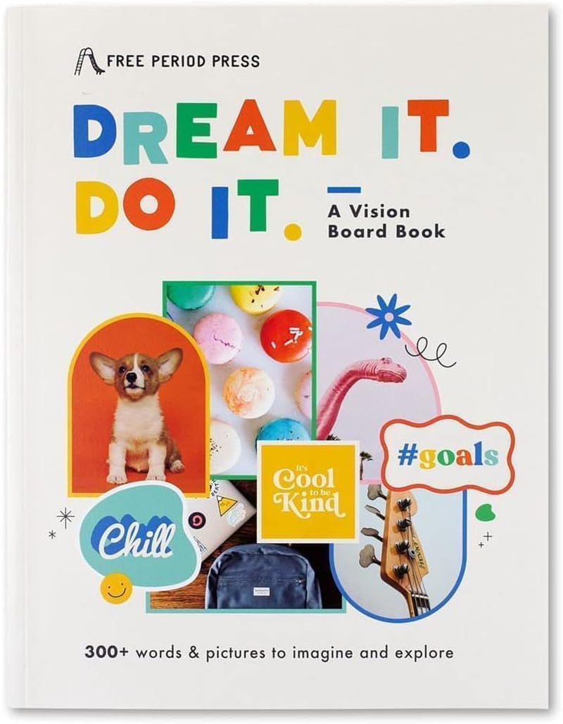 Free Period Press Kids Vision Board Book, Dream It Do It 300+ Words & Images in All Categories, for Visualizing Your Dreams & Goals, Fun, Easy, Age Appropriate Pictures for Collage Making image number 4