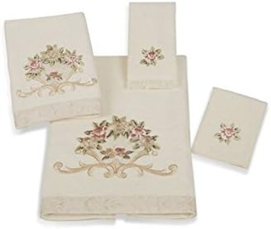 Avanti Linens 5412IVR Rosefan Hand Towel, Ivory, 13.00" X 10.00" image number 2