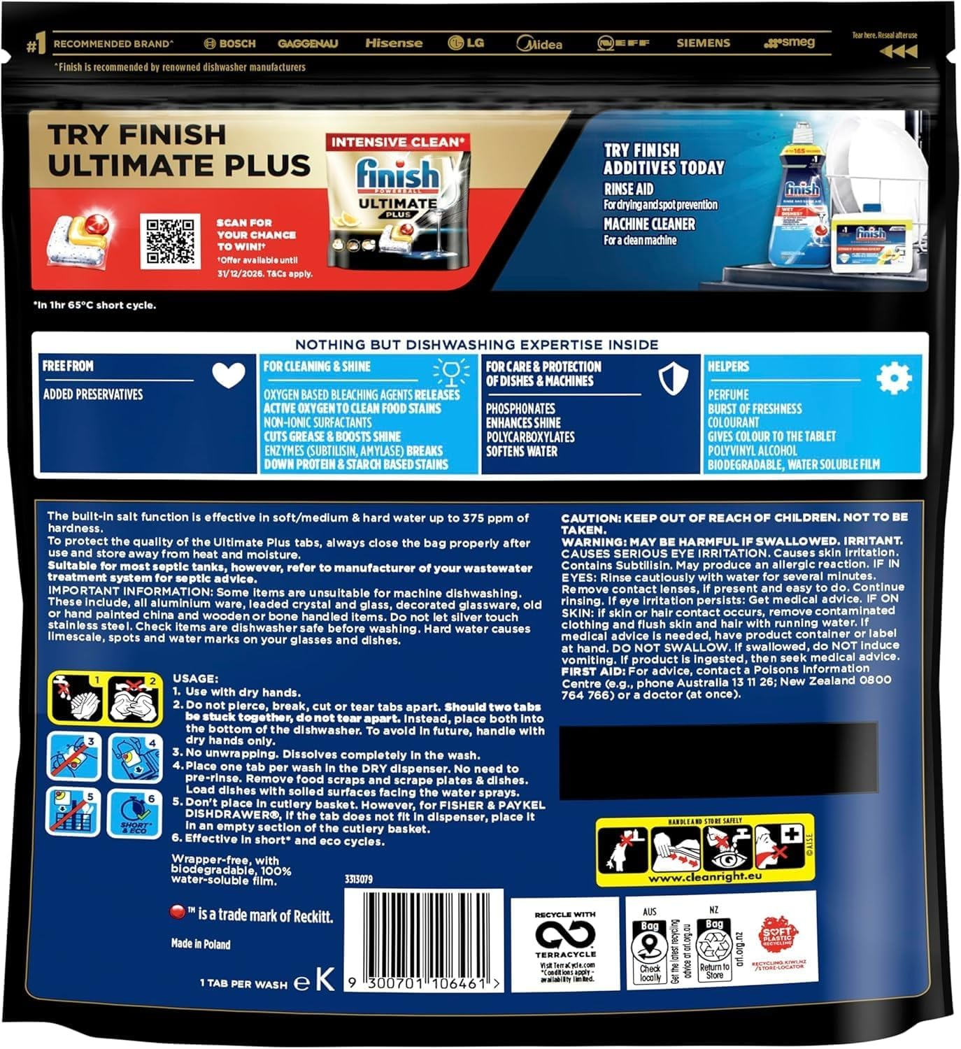 Finish Powerball Ultimate plus Lemon 100 Count