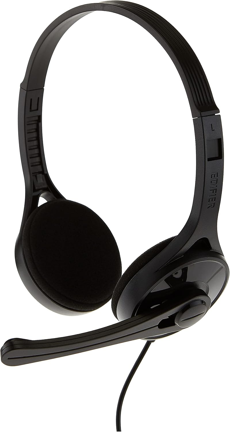 Edifier K550 Super-Light Computer Headset for Communication, Perfect for Call Center or Reception - Black image number 3