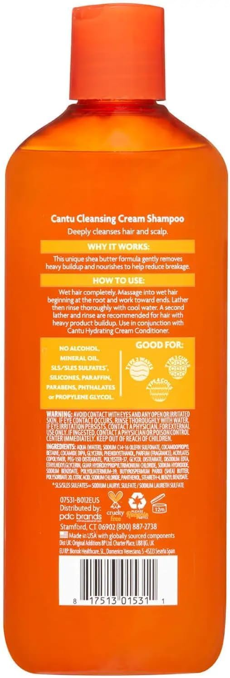 Cantu Shea Butter for Natural Hair Shampoo and Conditioner Sulphate FREE image number 3