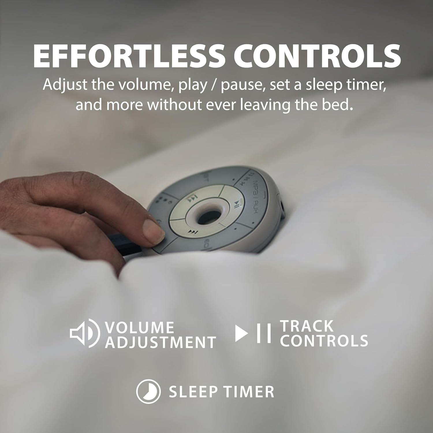 Avantree Slumber - Pillow Speaker for Sleeping, Private Audio with Built-In White Noise, Bluetooth & AUX Support, Volume Control, Sleep Timer, Charge Free for Home Use, Sleep Aids Headphones image number 6