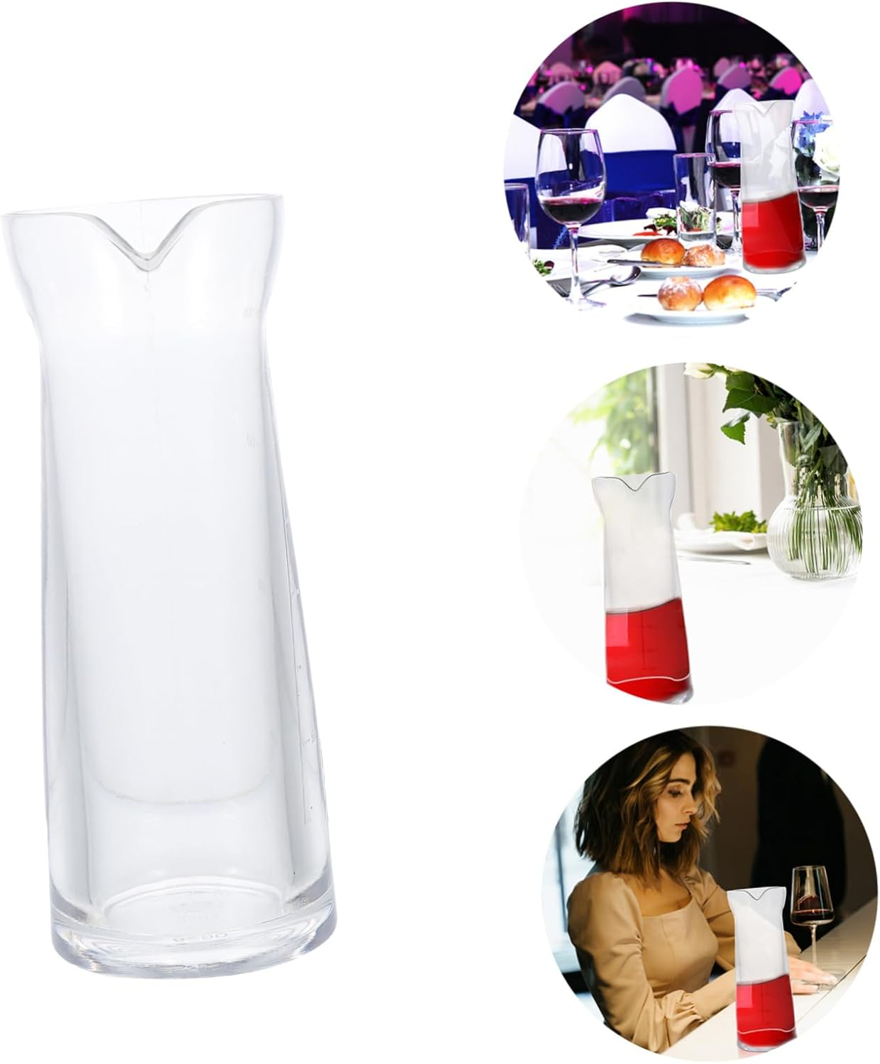 ZUNOXAZ Wine Dispenser and Whiskey Decanter 200Ml Glass Liquid Pitcher Fast Pour Home Bar Use Alcohol Serving image number 1