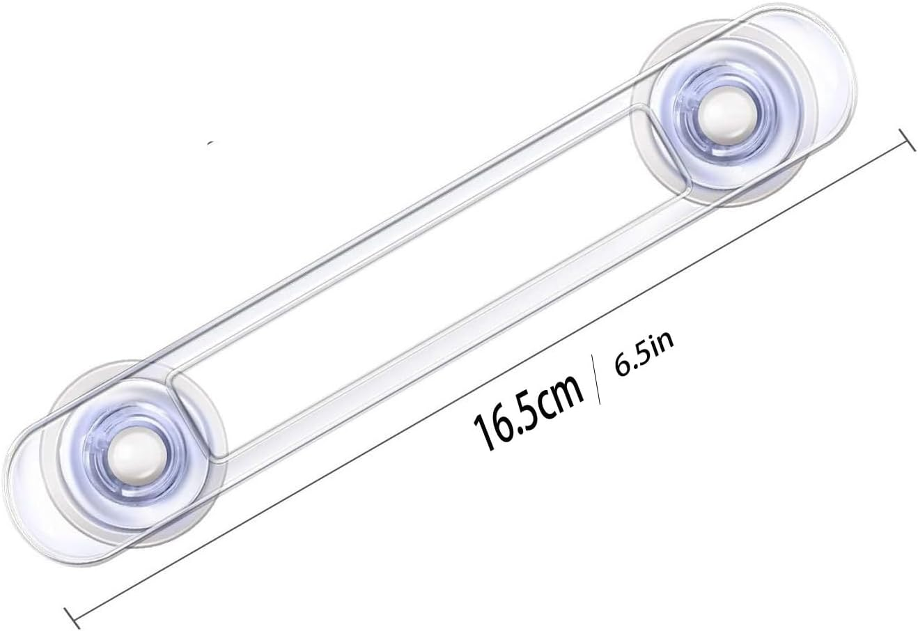 Clear Child Safety Guards & Locks, Ajustable Baby Proofing Cabinet and Drawer Locks,Safe Quick and Easy Child Safety Locks for Cabinets and Drawers-Purpose for Cabinet,Drawers,Freezer,Oven (6PCS, 16*3.5Cm/6.5In*1.38In) image number 4