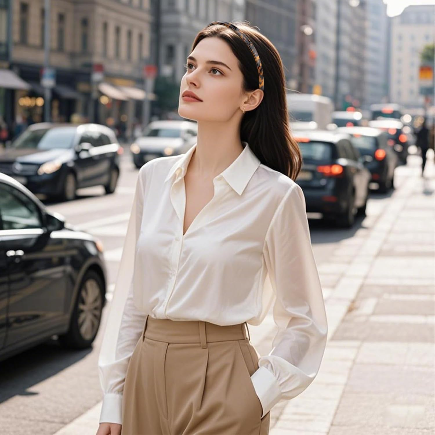 Bumlofa 2 Pieces Tortoiseshell Acetate Headbands Women Set Retro Design with Teeth Matching Hair Accessories for Party & Everyday Look Elegant Headband image number 2