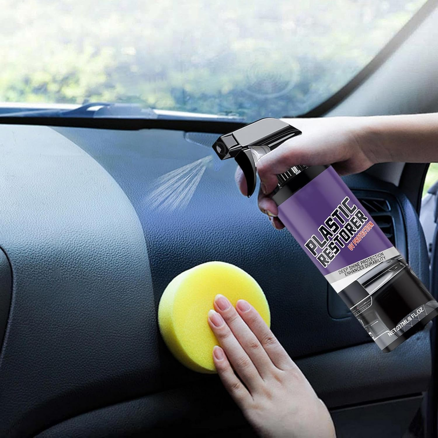 Car Polish - 237Ml Polish Accessories for Interior Renovation, Vehicle Care Supplies with Gloss Finish Scratch Cover Features, Detailing Kit for Dashboard Refurbishment Restoration image number 1