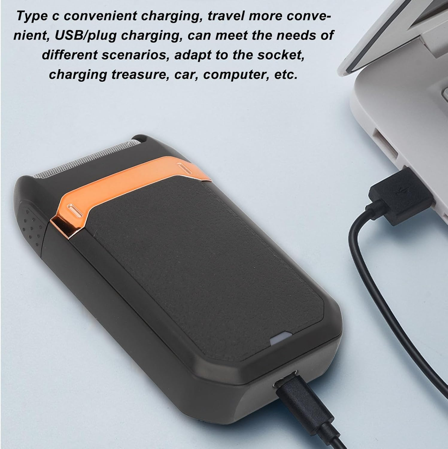 Electricfor Men, 2 in 1 Waterproof Foil Shaver, Portable Beard Trimmer, Cordless Rechargeable with up Trimmer, Wet & Dry Shave & USB Charging, M607