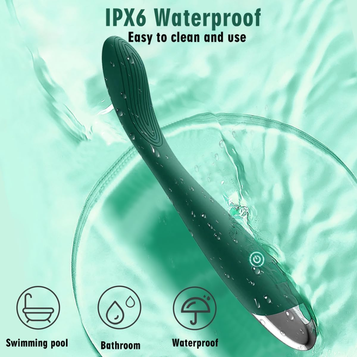 Sex Vibrator for Women,10 Powerful Vibrating Modes,Clitoral Nipple Stimulator Pocket Finger Bullet Vibrators Waterproof Strapless on Dildo Anal Toys for Couple (Light Green) image number 6