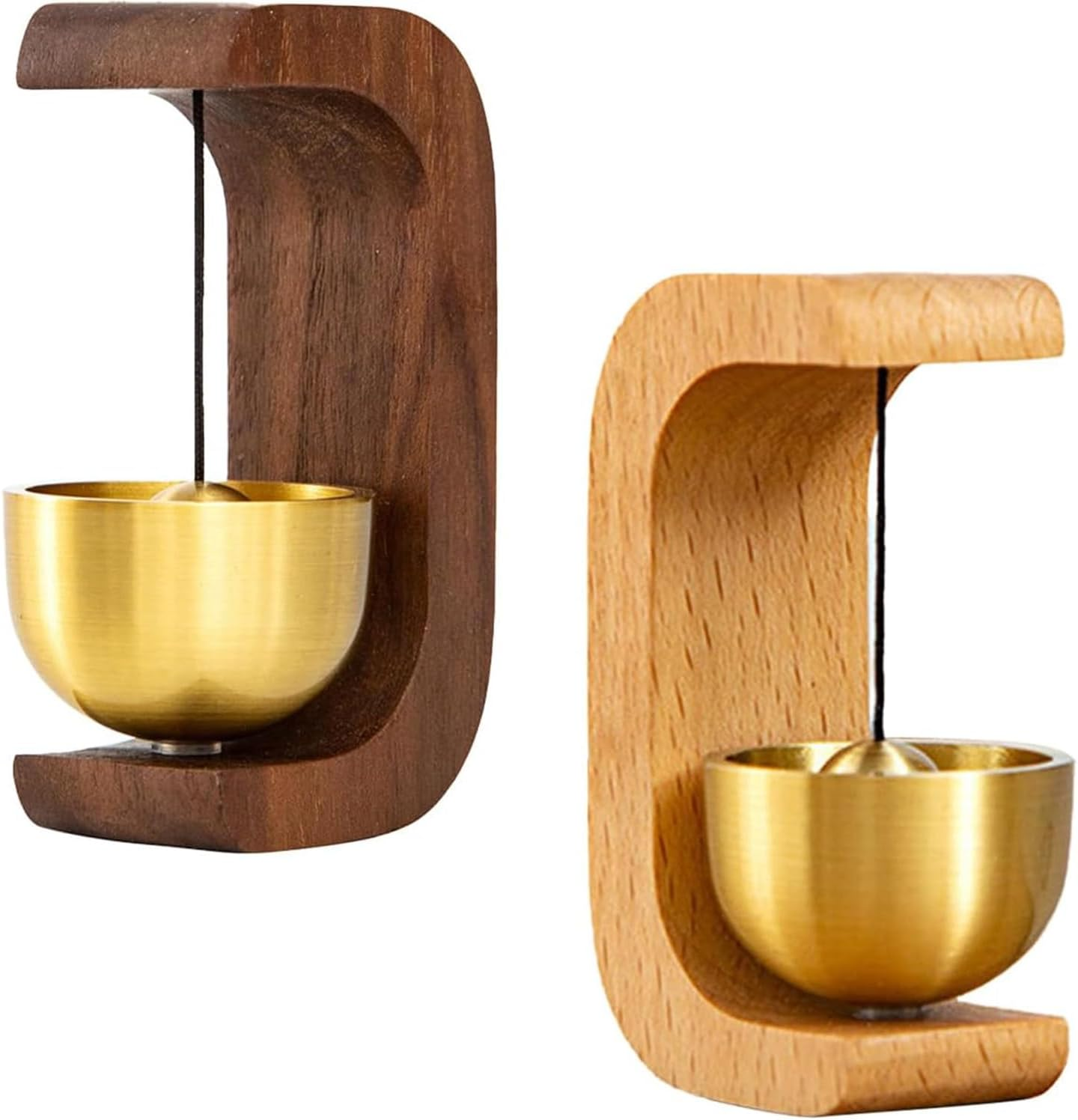 2PCS Shopkeepers Bell for Door Opening, Magnetic Wood Doorbell Wind Chime for Commercial Entry, Easy Install with Double-Sided Tape Doorbell,Compact Wood Style Bass Cute Reminder for Shop and Home image number 3