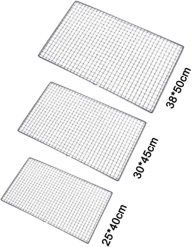 Grill Plate Mesh Wire Net for BBQ, Cooking Rack with Even Heat Distribution & Grill Lines - Food Grade Stainless Steel, 30X45Cm for Outdoor Use, Dishwasher Safe & Easy to Clean by Ermaoo image number 1