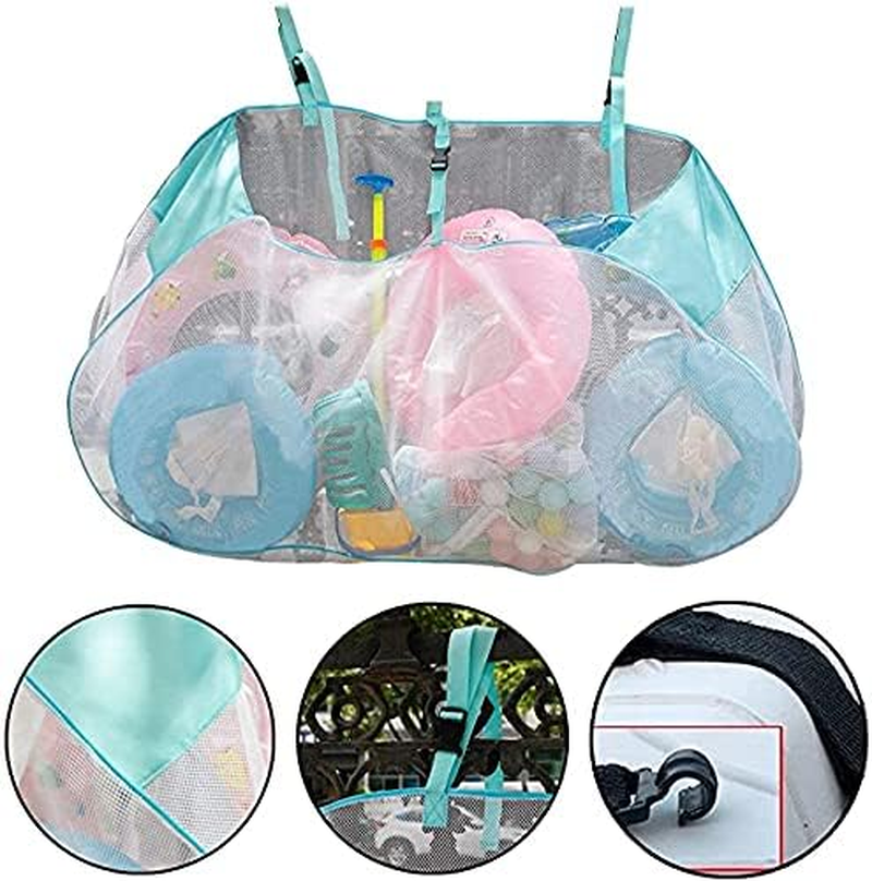 Pool Mesh Bag, Toy Storage for Pool, Swimming Pool Accessories, Pool Floats, Balls, Toys and Equipment Rolling Mesh Organizer Storage Bin image number 3