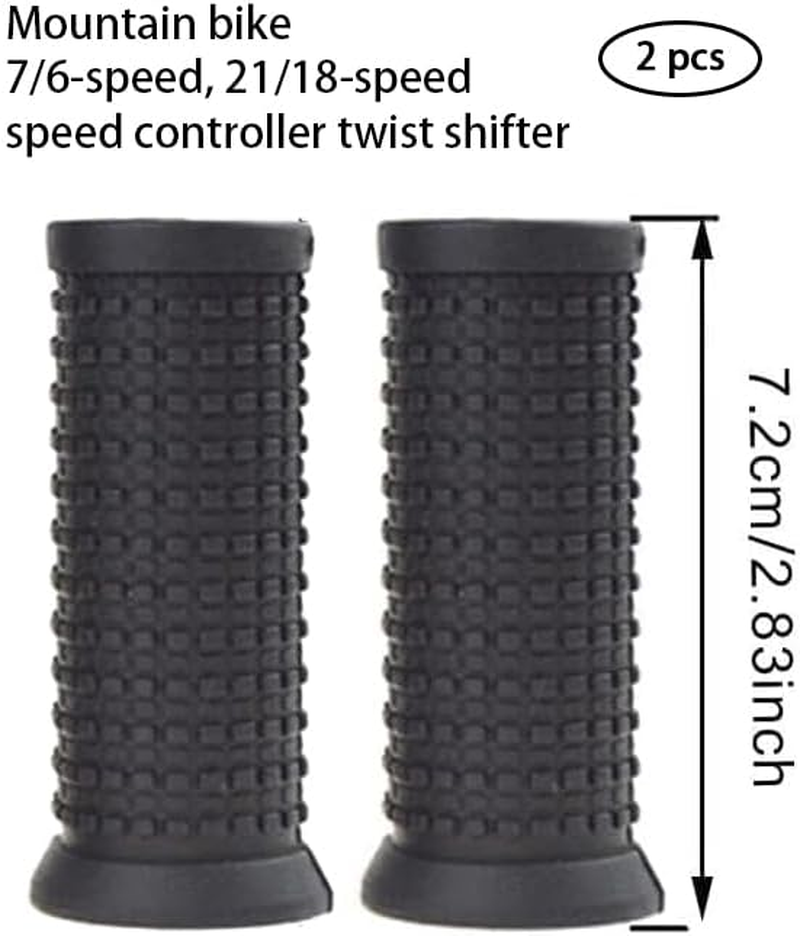 2 Pcs Black anti Slip Bike Bicycle Long/Short Handlebar Grips for Twising Shifter, Shockproof anti Slip MTB Parts, Soft TPR Rubber Handlebars, Headsets and Stems(Long Short) ﻿ image number 5