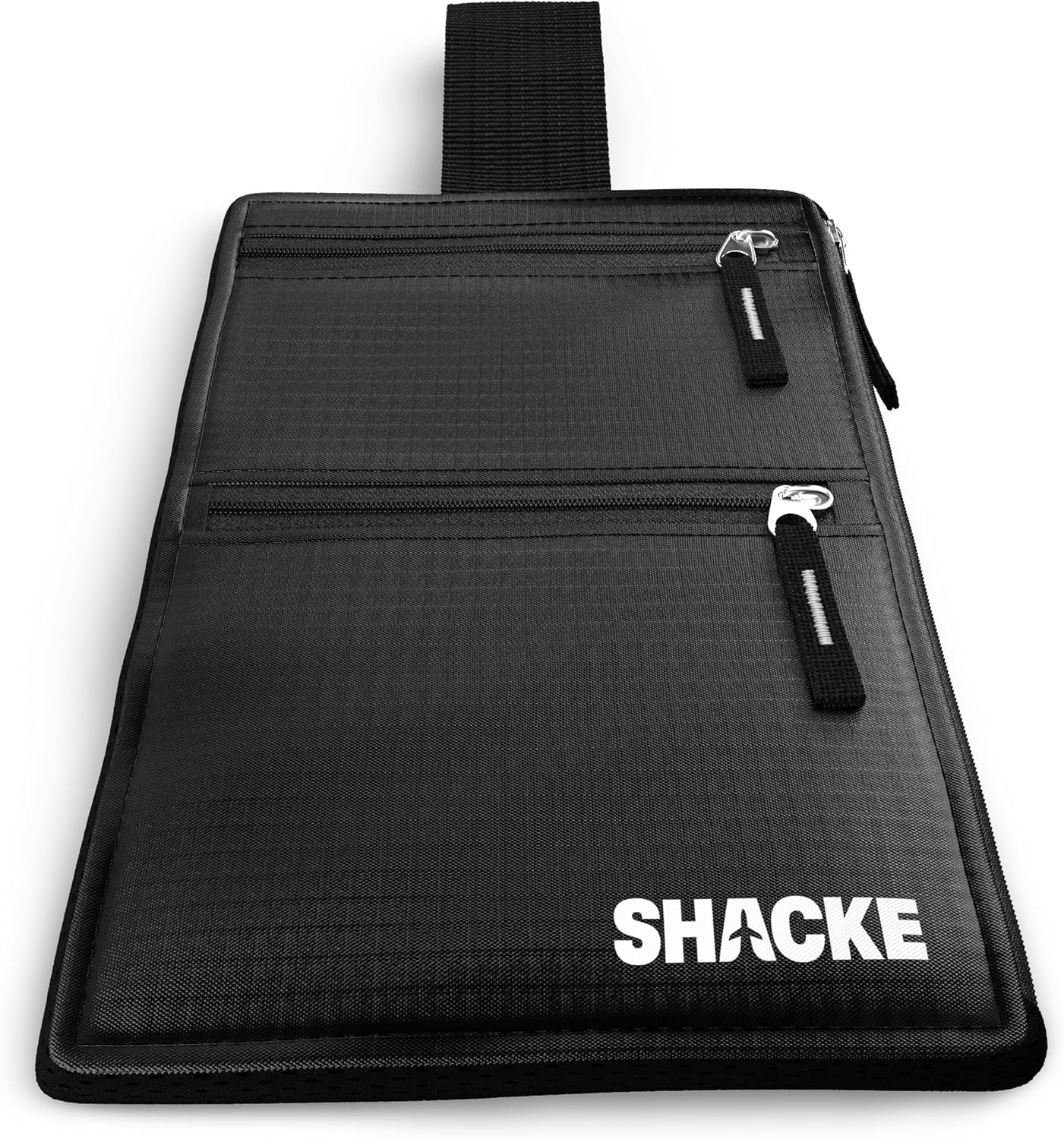 Shacke Hidden Travel Belt Wallet W/Rfid Blocker (Black with Black Strap)