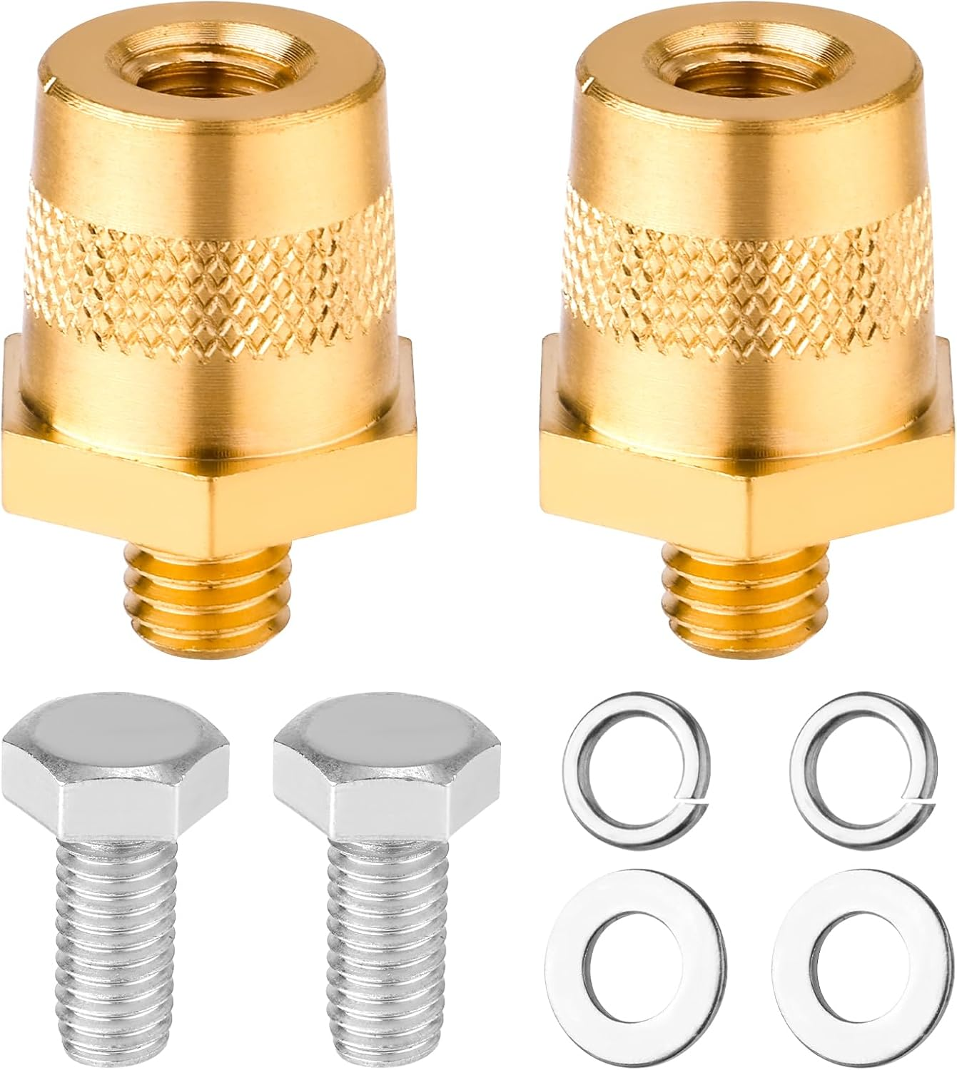 2 Packs Battery Terminal Connectors Set, Battery Post Terminals Battery Post Adapter Auto Battery Post Terminals Connectors for M8 Top/Side Terminal Charging Posts image number 5