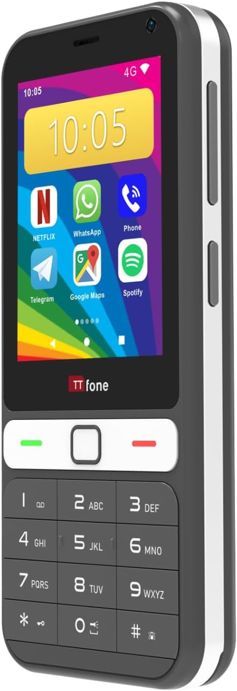 Ttfone TT280 - Phone 4G Dual SIM Single with Android, 2.8 Inch Touchscreen, Keyboard, 2MP Camera, USB-C - Mobile Phone Unlocked, Easy to Use (With USB Cable) image number 5