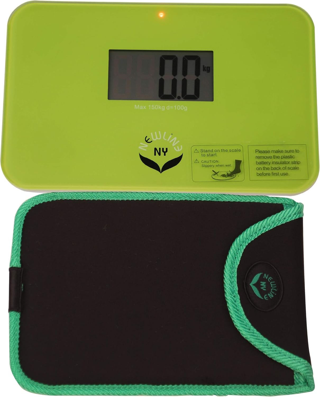 Newlineny Step on Super Mini Smallest Travel Bathroom Scale with Trip Protection Sleeve(Sbb0638Sm): Black