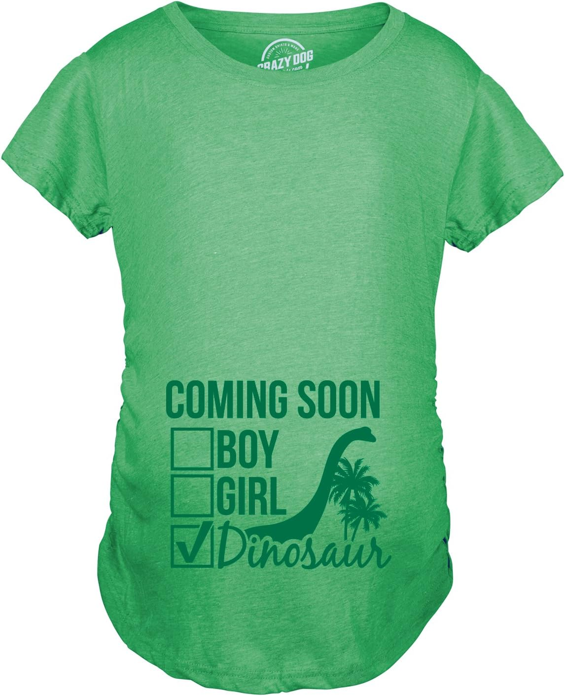 Crazy Dog T-Shirts Maternity Coming Soon: Dinosaur Pregnancy T Shirt Funny Jurassic Tee for Belly Bump