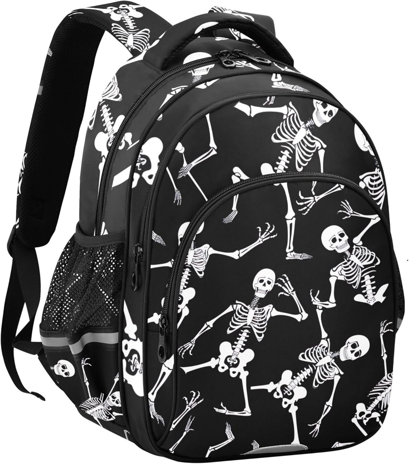 Joisal Skeletons Dancing Kids Backpack Toddler School Bag Custom Personalized Print Daypack Children Elementary Students