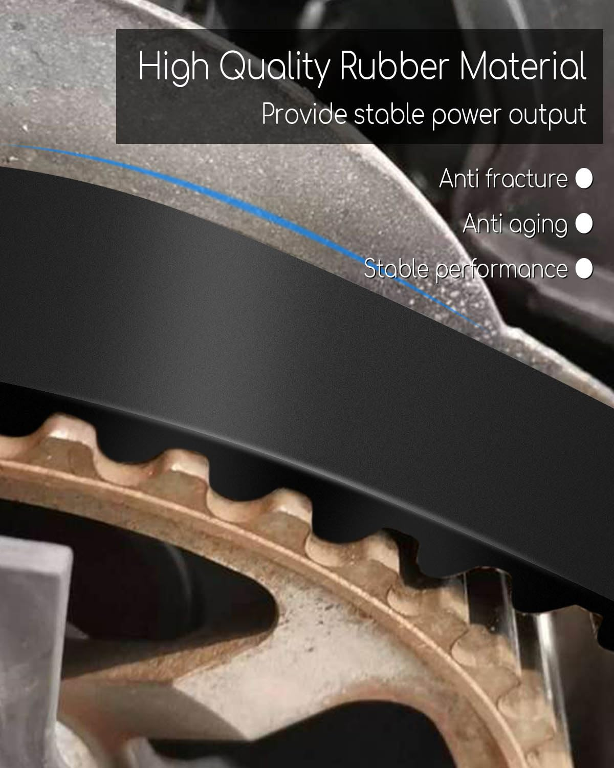 133T 1-1/2" Rear Drive Belt Replace 40015-90 1204-0050 Fit for Harley Davidson FXD FXDL FXDS FXDWG Dyna Super Glide Low Rider Wide Glide Convertible 1991-1999 image number 5