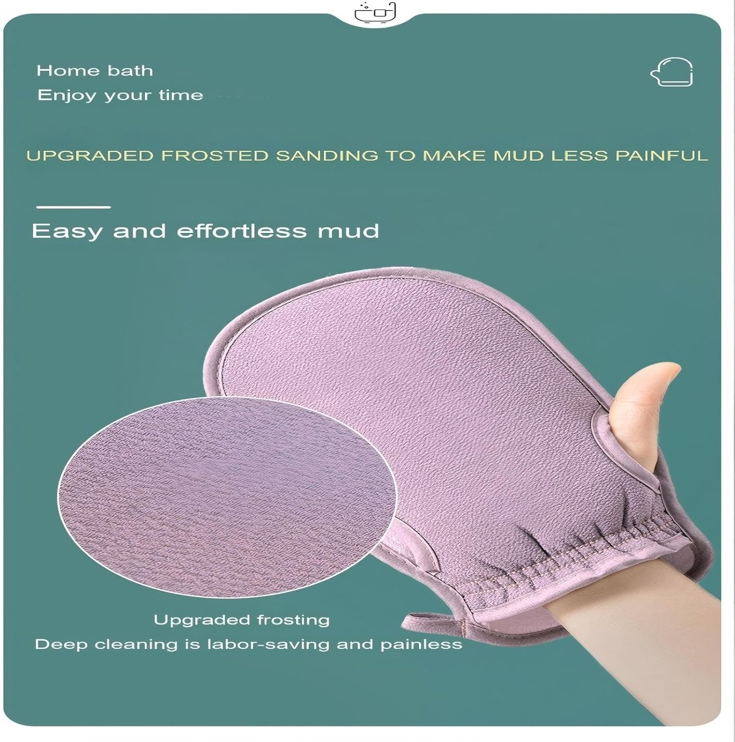 AYOCULTURE Dual-Sided Exfoliating Glove for Smooth Skin - Natural Fibers, One Size Fits Most - Thickened 2 Pcs image number 3