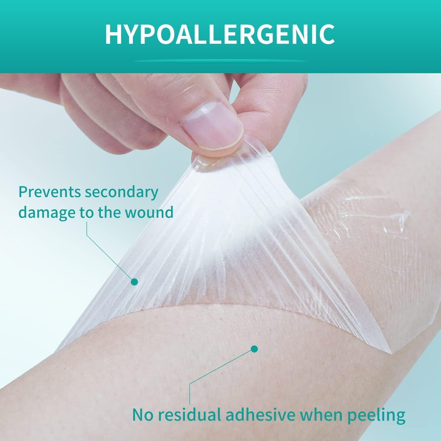 Dimora Transparent Film Dressing 6 Cm X 7 Cm, 30 Pcs,Waterproof Dressing for Wounds, Adhesive Post Surgical Cover Pad，For IV Shield, Tattoo Aftercare, Shower Protector