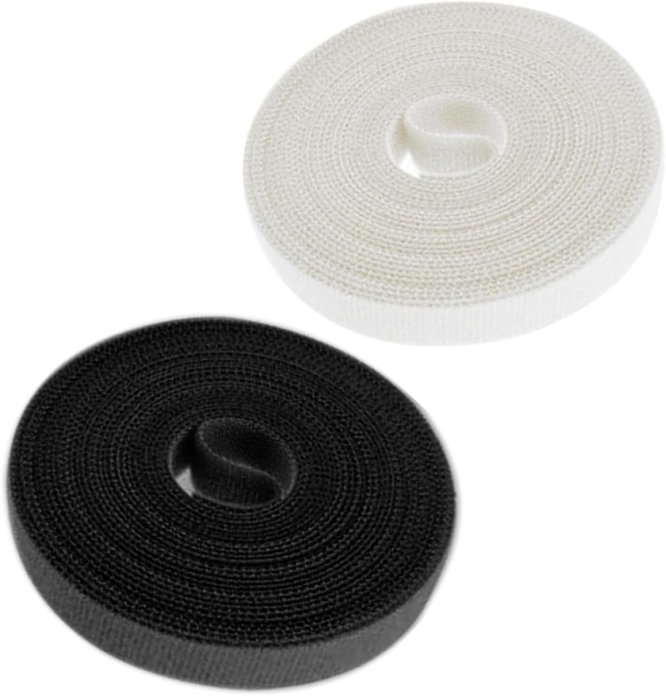 Yharnamite 2 Pcs Fastening Tape Hook and Loop Cable Ties, Self Adhesive Velcro Tape, Reusable Strong Sticky Back Fastening Tape for Cable Management, Cord Organizer Straps(10M) image number 1