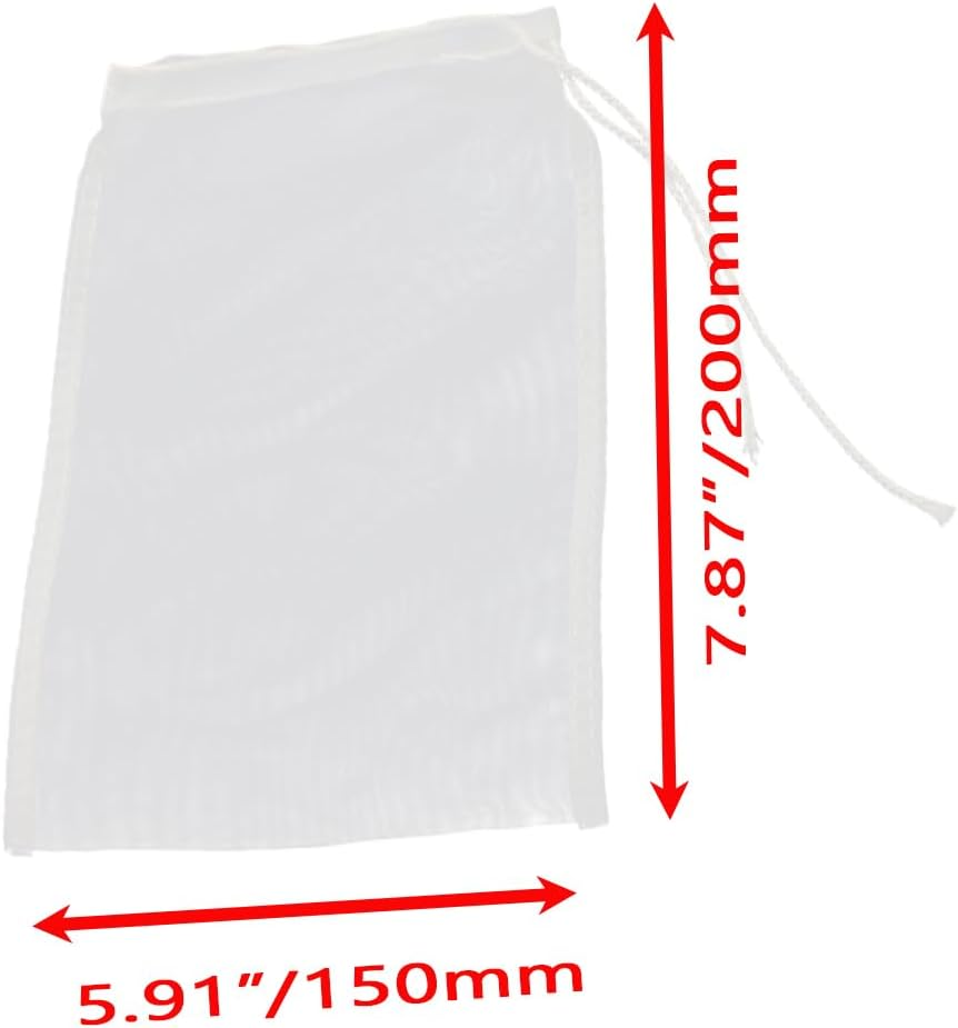 Pufguy Extra Fine Filter Bags White Fine Filter Media Bags 200 Micron Quarium Filter Media Bags Sump Filter Sock,15 Pack (5.91" X 7.87") image number 4