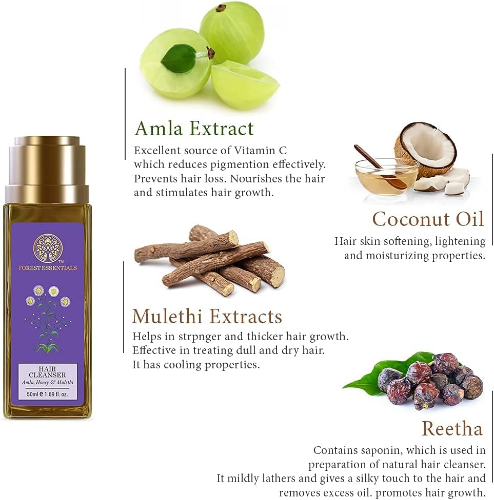 Green Velly Essential Travel Size Hair Cleanser Amla, Honey & Mulethi (Shampoo) image number 3