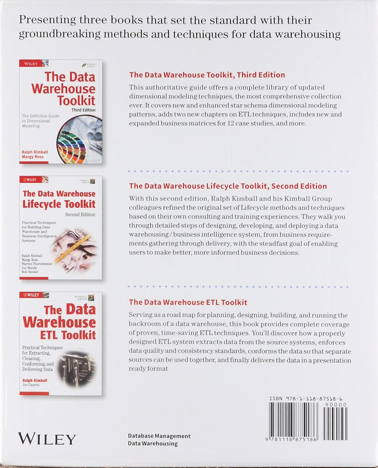 Kimball'S Data Warehouse Toolkit Classics, 3 Volume Set image number 1