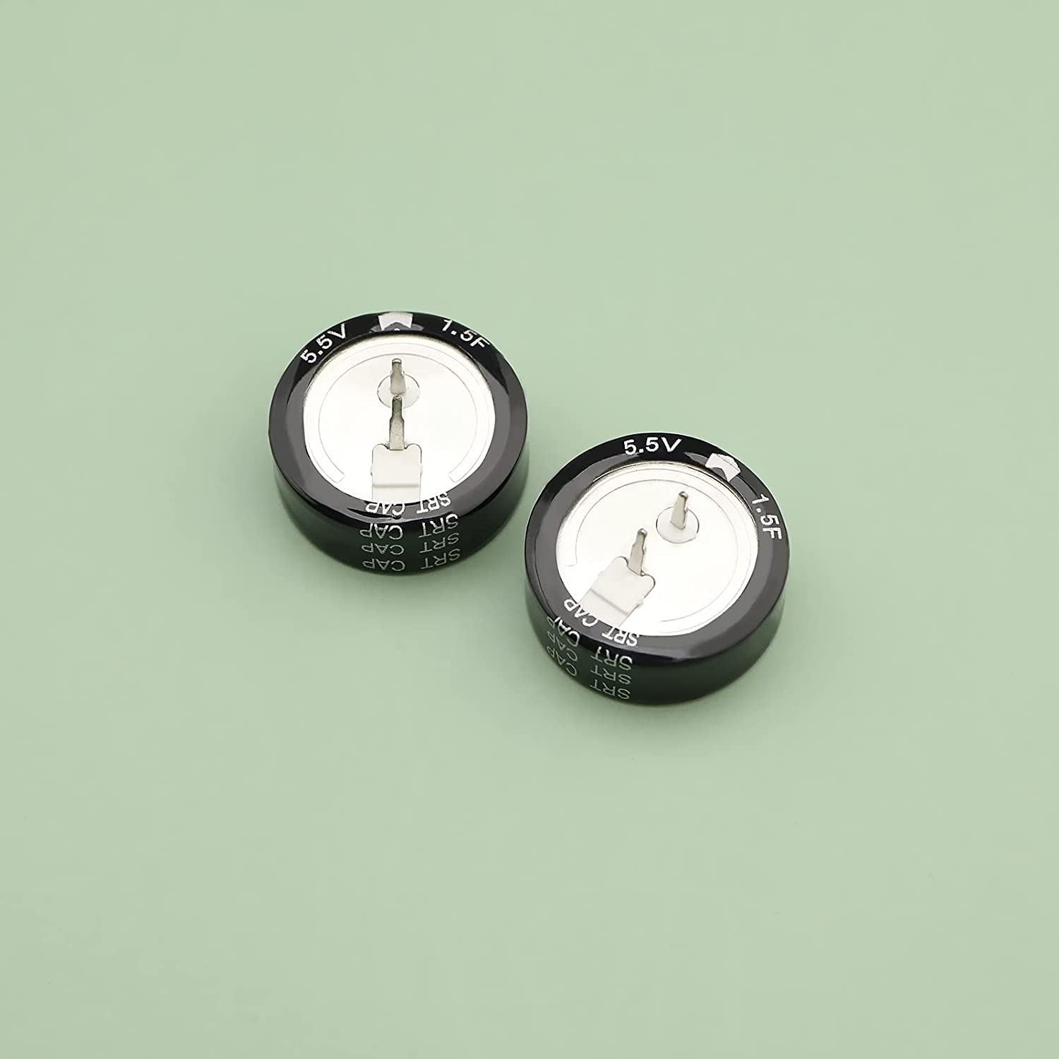 Emagtech 5PCS Super Capacitor 5.5V 1.5F C-Type Button Capacitor High Energy Low Resistance High Consistency for Consumer Electronics Toys image number 6