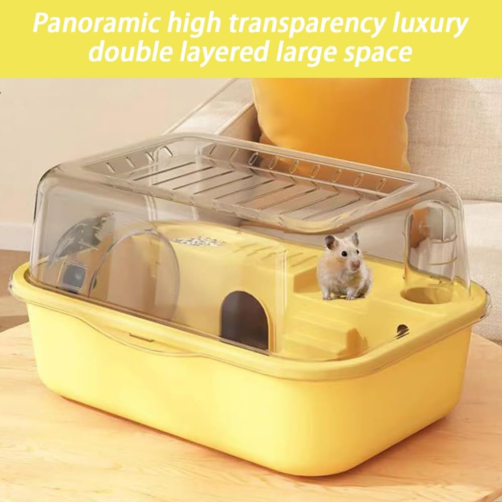 Hamster Cages,Large Space Pet House,Transparent Hamster Habitat,Hamster Playing House,Pet Living House,Detachable Hamster Cage,For Small Pets,Dwarf Hamsters