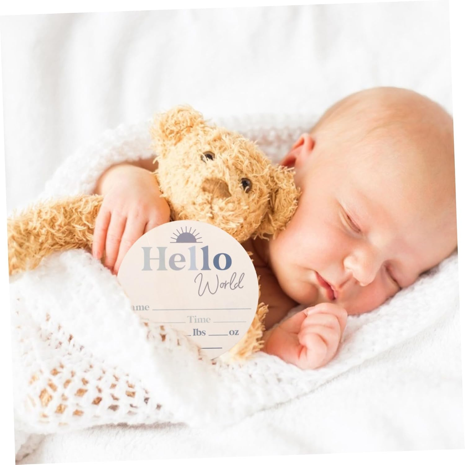 INOOMP Wood Growth Commemorative Card Monthly Milestone Discs for Announcement Sign Nursery Decor Name Record image number 5