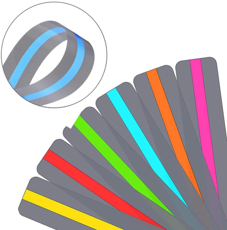 Esforzarse 16 Pieces Colourful Guided Reading Strips, Visual Stress Reducing for Children and Dyslexia, Dyslexia Reading Strips for Dyslexic Students, Colored Overlays Bookmarks Help with Dyslexia image number 3