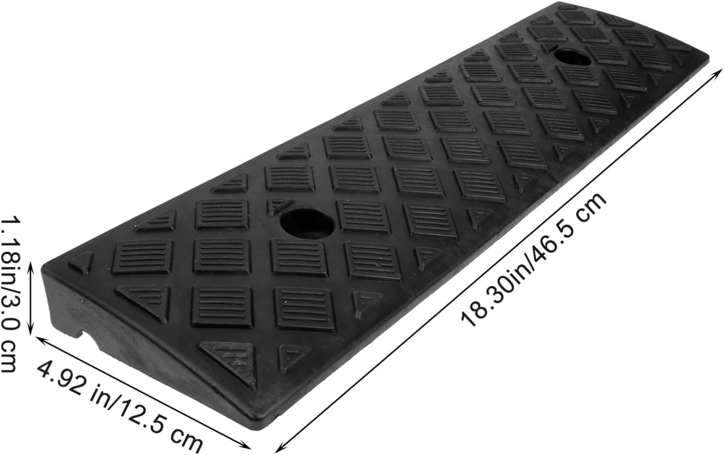 Tofficu Step Mat Slope Mat Threshold Bridge Track Ramp Portable Curb Ramp Car Ramp Wheelchair Ramps Homes Structure Driveway Heavy Duty Ramp Auto Metal Outdoor Rubber High Lift - Yellow image number 7