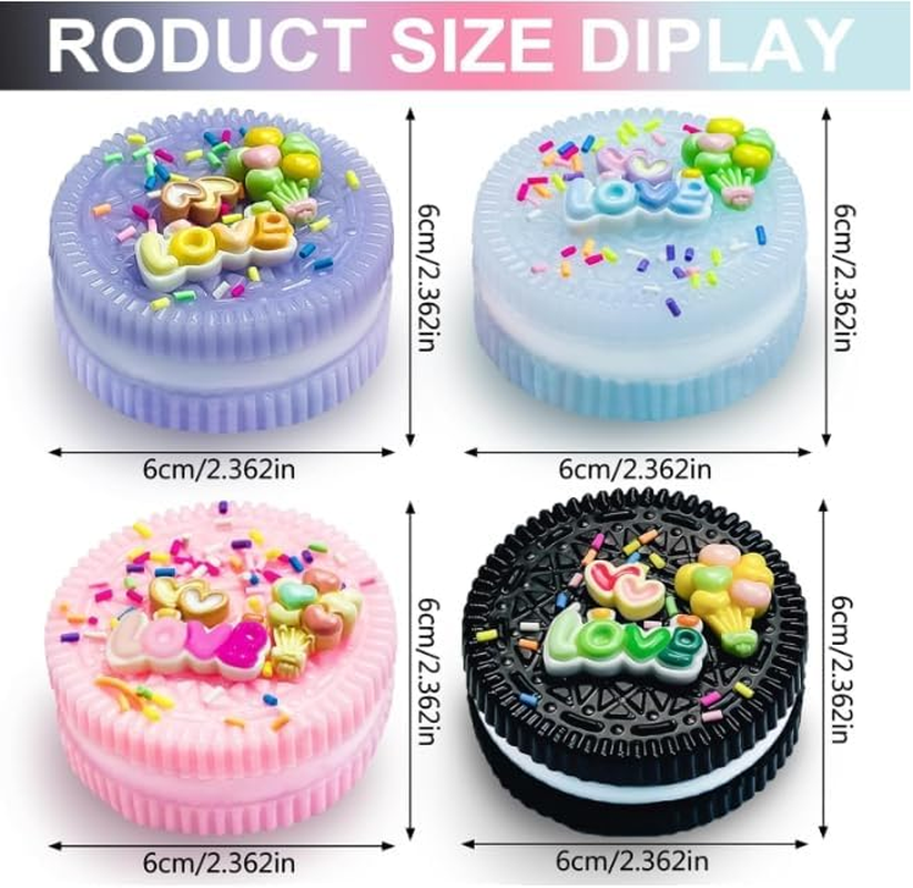 2PC Biscuit Stress Relief Toy, Squishy Toys Fidget Toys Adults Pinching Sandwich Simulation Fun and Effective Ultra-Soft Stress Relief for All Ages Perfect for Home Office or Travel Black+Pink image number 1