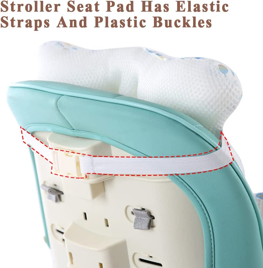 Baby Seat Pad Stroller Liner Universal 3D Air Mesh Breathable Car High Chair Cushion for Infant Soft Padding,Baby Carrier,Pram Non Slip Cushion for Baby Kid Toddler Infants (Grey Fish) image number 2