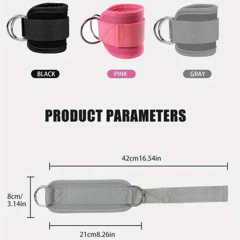 Fitness Ankle Straps for Cable Machines,Comfortable Adjustable Padded Ankle Wrist Cuffs, D-Ring Leg Straps with Neoprene Padding,Leg Cuffs Working Out Bands for Buttock Exercise,Leg Extension